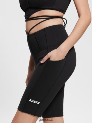 GUESS Czarna Torebka - GUESS Brigit Biker Shorts černý ženy 2BRD2283 oblečení