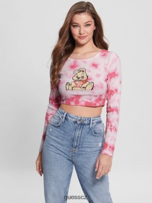 GUESS Czarna Torebka - GUESS Bunny Graphic Tie-Dye Top Ranní růžový více ženy 2BRD1278 oblečení