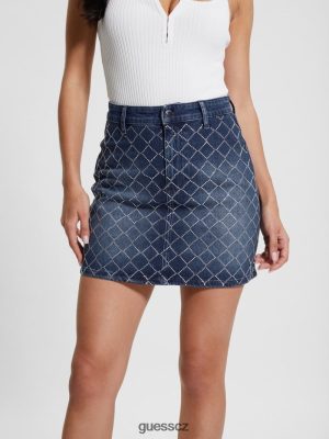 GUESS Czarna Torebka - GUESS Carlie Diamond Denim Mini sukně Bling Ocean ženy 2BRD30 oblečení