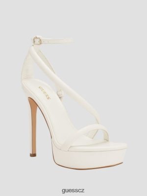 GUESS Czarna Torebka - GUESS Casilda Strappy Stiletto Heels bílý ženy 2BRD3408 obuv