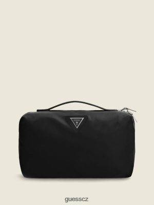 GUESS Czarna Torebka - GUESS Cestovní taška na certifikaci Černý květinový tisk ženy 2BRD3201 tašky