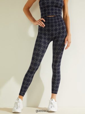 GUESS Czarna Torebka - GUESS Della Logo Print Leggings 4G Jacquard Sea Navy ženy 2BRD2373 oblečení