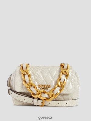 GUESS Czarna Torebka - GUESS Dema prošívaná taška s mini crossbody bílý ženy 2BRD2805 tašky