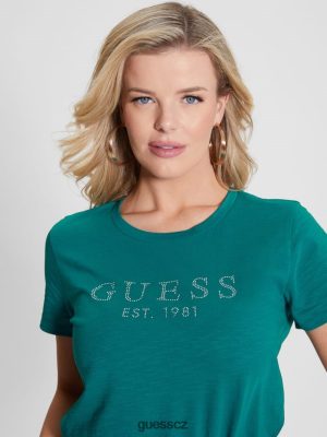 GUESS Czarna Torebka - GUESS ECO 1981 Crystal Logo Tee Capri jezero ženy 2BRD1212 oblečení