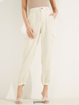 GUESS Czarna Torebka - GUESS Eco Bowie Cargo Chino krémová bílá multi ženy 2BRD2139 oblečení