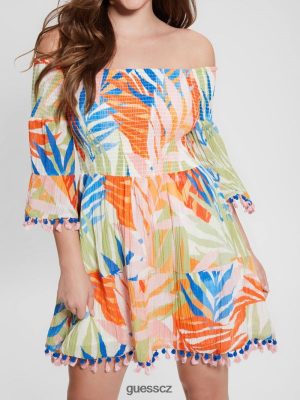 GUESS Czarna Torebka - GUESS Eco Charlotte Off-the-Shaverder Sun šaty Tisk Havany ženy 2BRD342 oblečení