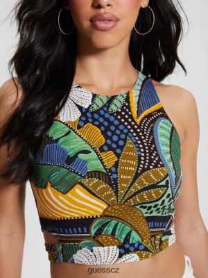 GUESS Czarna Torebka - GUESS Eco Shayna výřezová plodina Tropický cestovatel ženy 2BRD957 oblečení