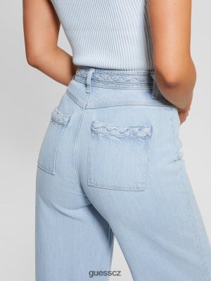 GUESS Czarna Torebka - GUESS Ekologické pletované džíny s vysokou výškou nohou slunečný led ženy 2BRD60 oblečení