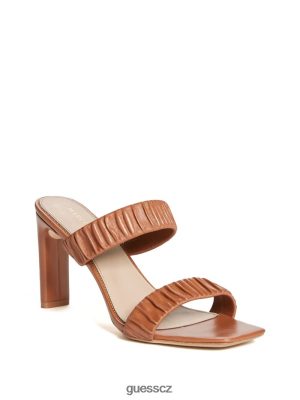 GUESS Czarna Torebka - GUESS Elena Ruched Sandal cukrová mandle ženy 2BRD3432 obuv