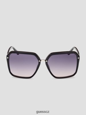 GUESS Czarna Torebka - GUESS Elena nadměrné čtvercové sluneční brýle stříbro ženy 2BRD3654 příslušenství
