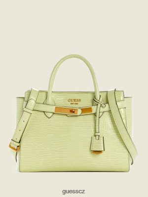 GUESS Czarna Torebka - GUESS Enisa High Society Satchel lehké zlato ženy 2BRD3306 tašky