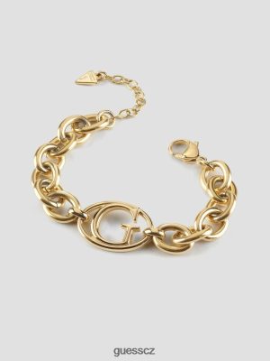 GUESS Czarna Torebka - GUESS G Logo Chain-Link Bracelet zlato ženy 2BRD3825 příslušenství