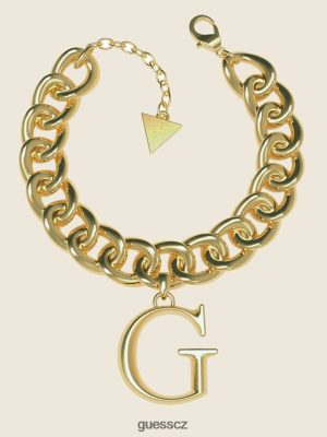 GUESS Czarna Torebka - GUESS G Logo Curb Chain Bracelet zlato ženy 2BRD3945 příslušenství
