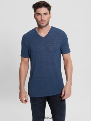 GUESS Czarna Torebka - GUESS Gáza Tee kobalt modrá muži 2BRD4062 oblečení