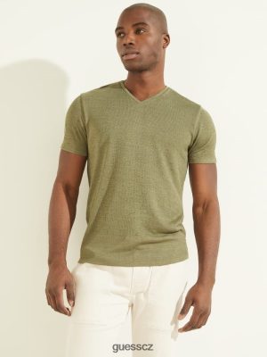 GUESS Czarna Torebka - GUESS Gáza V-Neck Tee Dusty Olive muži 2BRD4104 oblečení