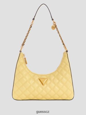 GUESS Czarna Torebka - GUESS Giully Top-Zip ramenní taška žluť ženy 2BRD3057 tašky