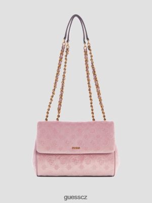 GUESS Czarna Torebka - GUESS Inia sametový kabriolet crossbody růžová růžová ženy 2BRD2901 tašky