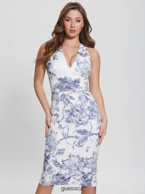 GUESS Czarna Torebka - GUESS Isabella květinové šaty Porcelánová květina ženy 2BRD456 oblečení