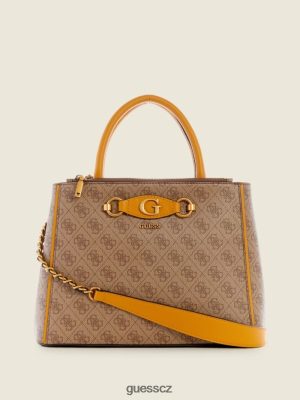 GUESS Czarna Torebka - GUESS Izzy Logo Status Satchel Jaune/citronová žlutá ženy 2BRD2892 tašky