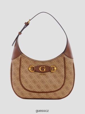 GUESS Czarna Torebka - GUESS Izzy quattro g hobo taška lehký ročník ženy 2BRD3009 tašky