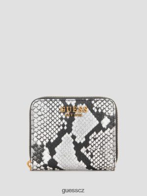 GUESS Czarna Torebka - GUESS James Python malá peněženka na zip bílý ženy 2BRD3162 tašky
