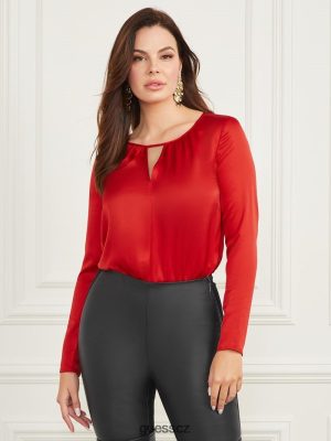 GUESS Czarna Torebka - GUESS Jenni Bodomit červená horká ženy 2BRD1521 oblečení