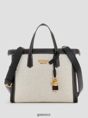 GUESS Czarna Torebka - GUESS Jovie Society Satchel Černý květinový tisk ženy 2BRD3261 tašky