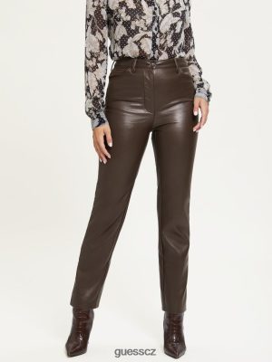 GUESS Czarna Torebka - GUESS Kelly Faux-kožené kalhoty s rovnými nohama Nová Java ženy 2BRD2277 oblečení