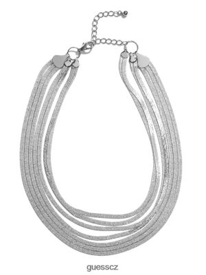 GUESS Czarna Torebka - GUESS Krk vrstveného hadího řetězu stříbro ženy 2BRD3936 příslušenství