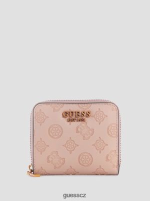 GUESS Czarna Torebka - GUESS Laurel malá peněženka na zip Logo Buff ženy 2BRD3147 tašky