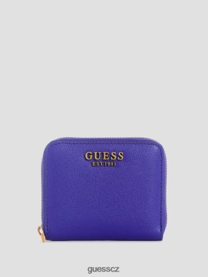 GUESS Czarna Torebka - GUESS Laurel malá peněženka na zip fialový ženy 2BRD3165 tašky