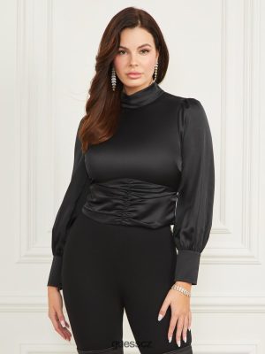 GUESS Czarna Torebka - GUESS Libertine Top černý ženy 2BRD1632 oblečení