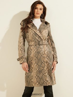 GUESS Czarna Torebka - GUESS Linda Trench Coat Exotický hadí písek černý c ženy 2BRD1941 oblečení