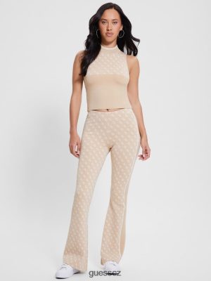 GUESS Czarna Torebka - GUESS Lise quattro g logo svetr kalhoty krémová a irská kombo ženy 2BRD2001 oblečení