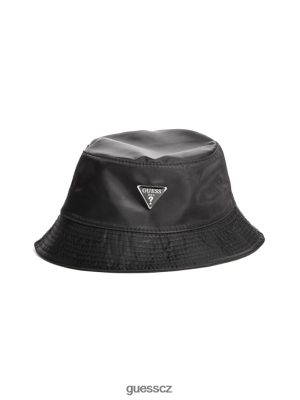 GUESS Czarna Torebka - GUESS Logo Emblem Nylon Bucket Hat Černý hadí ženy 2BRD3798 příslušenství