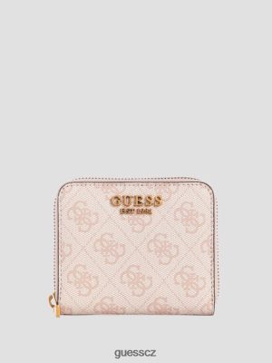GUESS Czarna Torebka - GUESS Logo Ginevra Malé peněženky na zip Blush Logo ženy 2BRD3150 tašky