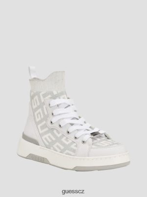 GUESS Czarna Torebka - GUESS Mannen Logo Pletení tenisky s vysokým vrcholem Stříbro 040 ženy 2BRD3333 obuv