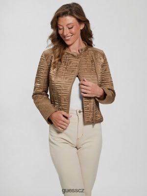 GUESS Czarna Torebka - GUESS Marine prošívaná bunda Mokrý písek Multi ženy 2BRD1983 oblečení