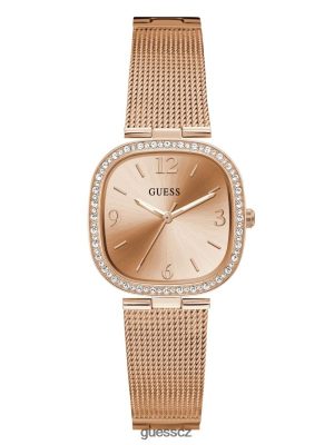 GUESS Czarna Torebka - GUESS Mesh analogové hodinky růžové zlato ženy 2BRD3540 příslušenství