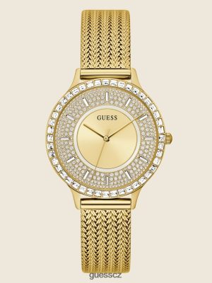 GUESS Czarna Torebka - GUESS Mesh analogové hodinky zlato ženy 2BRD3630 příslušenství