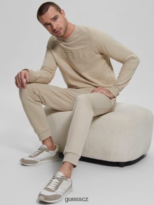 GUESS Czarna Torebka - GUESS Mikina s logem Eco Aldwin cemento muži 2BRD3999 oblečení