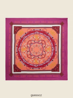 GUESS Czarna Torebka - GUESS Monaco Silk Scarf fuchsie ženy 2BRD3801 příslušenství