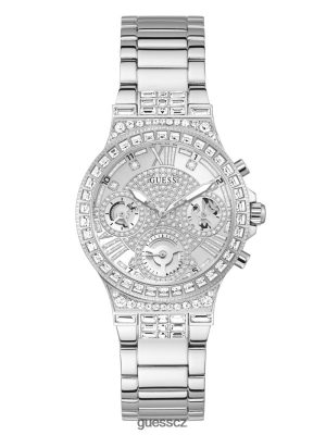 GUESS Czarna Torebka - GUESS Multifunkční hodinky drahokamu stříbro ženy 2BRD3570 příslušenství