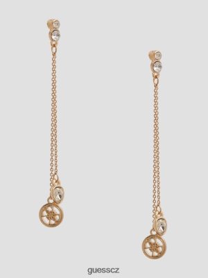 GUESS Czarna Torebka - GUESS Náušnice lineárního krystalu a loga zlato ženy 2BRD3831 příslušenství
