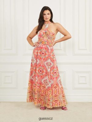 GUESS Czarna Torebka - GUESS Normani Halter Maxi šaty Tile Tile Tile Tile ženy 2BRD504 oblečení