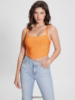 GUESS Czarna Torebka - GUESS Oasis Mirage Corset Crop Top Sluneční kámen ženy 2BRD948 oblečení
