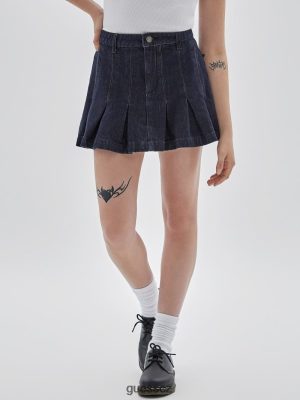 GUESS Czarna Torebka - GUESS Originální džínovina tenisová sukně Jděte plisované tmavé mytí unisex 2BRD126 oblečení