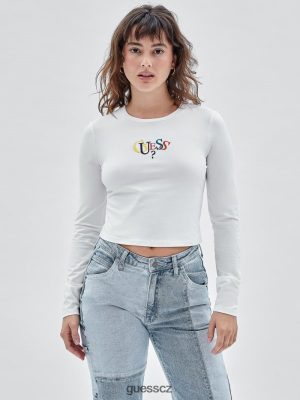 GUESS Czarna Torebka - GUESS Originální logo s dlouhým rukávem Čistá bílá multi unisex 2BRD1380 oblečení