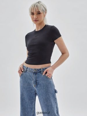 GUESS Czarna Torebka - GUESS Originals Logo Baby Tee černý unisex 2BRD1290 oblečení