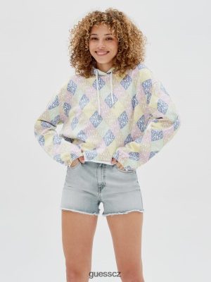 GUESS Czarna Torebka - GUESS Originals Logo Hoodie Čistá bílá multi ženy 2BRD1299 oblečení